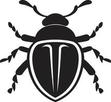 scarabée crête conception royal noir punaise symbole vecteur