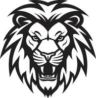 sauvage force le Lion emblème conception royal rugir le noir Lion icône dans vecteur