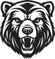 ours dynastie héraldique marque majestueux noir ours emblème vecteur