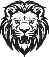 chat sauvage excellence une Lion icône excellence lisse monarque le noir vecteur Lion logo