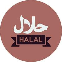 icône de vecteur halal