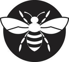 noble abeille icône royal ruche emblème vecteur