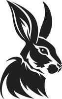 noir vecteur lapin une logo c'est comme élégant comme il est lisse noir vecteur lapin une moderne logo pour une intemporel marque