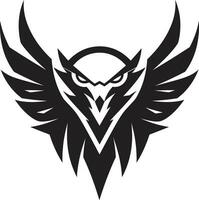 noir vecteur prédateur faucon une logo cette volonté prendre vous à le Haut prédateur faucon logo une noir vecteur icône de la victoire et triomphe