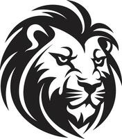 sauvage force Lion emblème conception royal rugir noir Lion icône dans vecteur