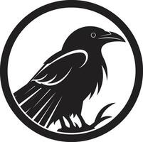 prime oiseau badge conception complexe corbeau symbole de excellence vecteur