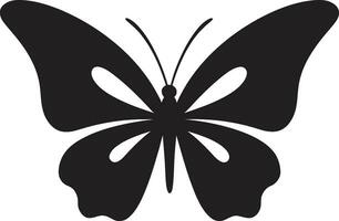 papillon silhouette dans ombres noir icône élégant liberté noir papillon symbole vecteur