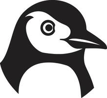 noir natures symphonie noir emblème dans glacé harmonie sérénade de pingouins noir vecteur manchot logo