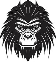 babouin couronné symbole babouin chef icône vecteur