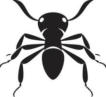 minimaliste fourmi icône lisse noir vecteur conception précision dans noir fourmi vecteur logo la maîtrise