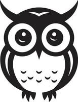 éclairé par la lune hibou logo marque sage vieux hibou illustration vecteur