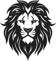 sauvage beauté Lion logo conception royal rugir noir vecteur Lion icône excellence