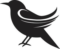 gracieux Pivert emblème corbeaux perche icône vecteur