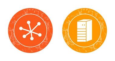 l'Internet et serveur réseau icône vecteur