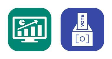 statistiques et voter icône vecteur