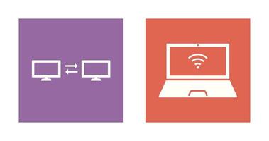 partage système et connecté portable icône vecteur