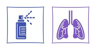 main et poumons icône vecteur