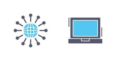 la mise en réseau et portable icône vecteur