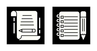 écrire et liste de contrôle icône vecteur