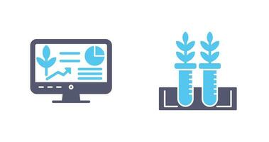 ordinateur et tester icône vecteur