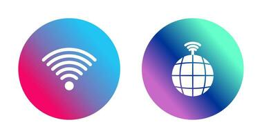 signal sur utilisateur et global signaux icône vecteur