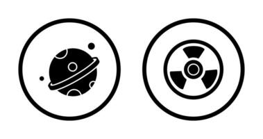 planète et nucléaire icône vecteur