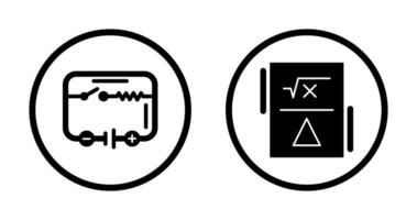 électrique circuit et formule icône vecteur