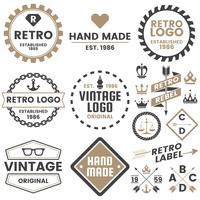 Logo vectoriel rétro vintage pour bannière