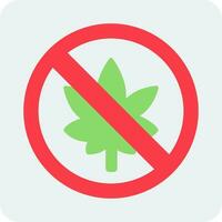 non cannabis vecteur icône