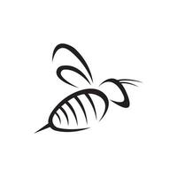 abeille logo et icône conception vecteur illustration