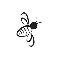 abeille logo et icône conception vecteur illustration