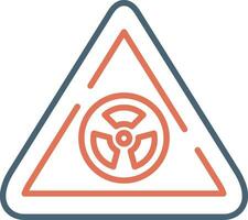 radioactif signe vecteur icône