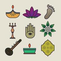 icône du festival de diwali vecteur