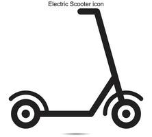 électrique scooter icône, vecteur illustration