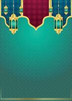 Ramadan kareem islamique Contexte bannière avec ramadhan lanterne mosquée eid mubarak milad ONU nabi vecteur