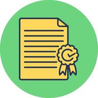 icône de vecteur de certificat