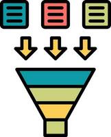 icône de vecteur d'entonnoir