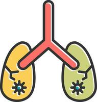 icône de vecteur de poumons