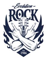 Rock Emblem Clipart vectoriel