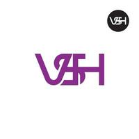 lettre vsh monogramme logo conception vecteur