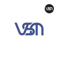 lettre VSM monogramme logo conception vecteur