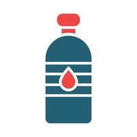 l'eau bouteille vecteur glyphe deux Couleur icône pour personnel et commercial utiliser.