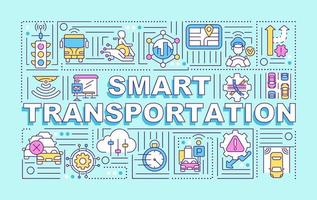 bannière de concepts de mot de transport intelligent vecteur