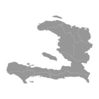 Haïti carte avec administratif divisions. vecteur illustration.