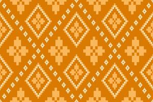 Orange millésimes traverser point traditionnel ethnique modèle paisley fleur ikat Contexte abstrait aztèque africain indonésien Indien sans couture modèle pour en tissu impression tissu robe tapis rideaux et sarong vecteur