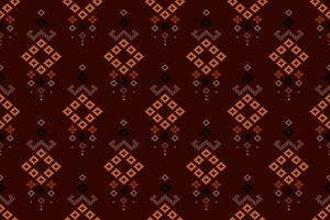 rouge traverser point coloré géométrique traditionnel ethnique modèle ikat sans couture modèle abstrait conception pour en tissu impression tissu robe tapis rideaux et sarong aztèque africain Indien indonésien vecteur
