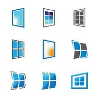 illustration d'images de logo de fenêtre vecteur