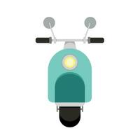 livraison scooter icône isolé sur blanc Contexte vecteur illustration. mignonne dessin animé moto plat style. moto rétro style