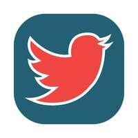 Twitter vecteur glyphe deux Couleur icône pour personnel et commercial utiliser.