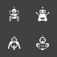 Logo robot modèle vecteur icône illustration design